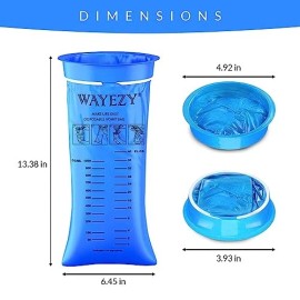 Wayezy Vomit Bags Disposable - Pack Of 50 Each 1000 Milliliter - Emesi