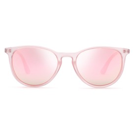 Pro Acme Polarised children's sunglasses with anti-glare filter for children aged 3-9 years, boys and girls, Pink Frame | Pink Reflective