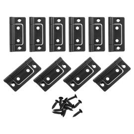 uxcell 20Pcs 2x1 Inch Door Hinges Non-Mortise No Noise Bifold Door Hinges Plating for Cabinet Furniture Window Wardrobe with Screws, Dark