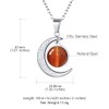 Custom4U 12 Months Cat Eye Stone Pendant Cabochon Glass Women's