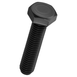 Kozelo 10 Pcs Hex Head Screws Bolts - [M10-1.5x45] Carbon Steel Fully Threaded Hex Tap Metric Hexagon Head Machine Bolts Right Hand External Hex Drive, Black