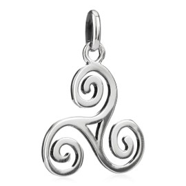 NKlaus Triskel Celtic Pendant XXL 17 mm Eyelet 4.8 x 3.2 mm 7429, 925 Sterling Silver, No Gemstone