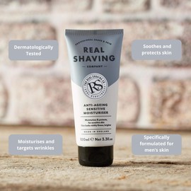 The Real Shaving Company Age Denying SPF 15 Moisturiser - Protects against sun and premature ageing, Visibly firmer and smoother skin. 6 x 100 ml