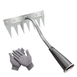 Doubleggs Weed Brush Weeding Tool Weed Rake Weeding Farm Multi-functional Rake Weed Snatcher Weed Removal Tool Manual Efficient Weed Cutting Tool Garden Weed Cutting Tool Garden Supplies Weed Removal