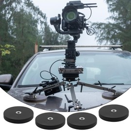 Neodymium Mounting Magnets, 12 Pcs Anti-Scratch Rubber Coated Magnet with M4 Male Threaded Stud and Nuts, Strong Monting Round Magnet Brackets Holder