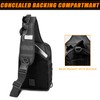 VIIDOO Molle Sling Bag for Men Tactical, Black Military Molle