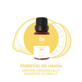 Lemon Essential Oil by Organic Alley (0.33 Fl Oz) | 100% Pure, Undiluted, Natural Citrus Limonum Oil | Lemon Oil for Skin, Cleaning, Therapeutic Grade | Fresh, Zesty Scent