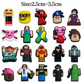 Ubephant Anime Badge Anime Shoe Pin 20 Pieces Cartoon Shoe Charms Anime Shoe Plug Pin Set Boys Pin Kids Shoe Decoration Gifts for Children, 1, 0