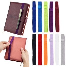 PH PandaHall 12 Colors Elastic Planner Straps Elastics Bookmarks Book Strap Notebook Elastic Strap Stretchy Closure Straps with Pen Holder Loop for School Journals Planner Reader Supplies
