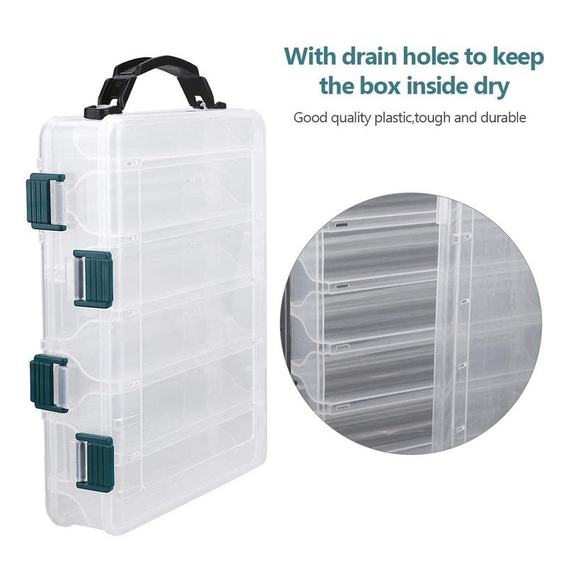 Keenso Fishing Lure Box Lure Holder Lure Storage Box, Plastic
