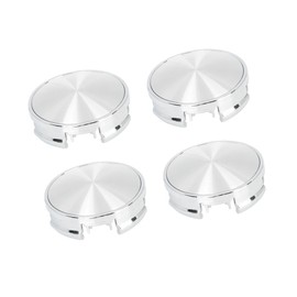 A ABSOPRO 4 Pcs 62mm 4 Lugs Silver Tone Car Wheel Center Caps Hub Cover Caps Item Replacement