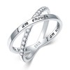 925 Sterling Silver Ring I'm Enough Inspirational Ring CZ Simulated