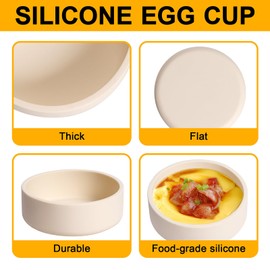 Dootafy 3 Pack Silicone Egg Poacher with Lids, Air Fryer Egg Molds Reusable Nonstick Egg Bites Pan Microwave Egg Cooker, Silicone Egg Cup for Microwavable Egg Stovetop Instan Pot Egg Poaching Sous