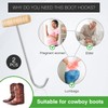 Moxweyeni 2 Pcs Boot Pulls with Handle Boot Hooks Long