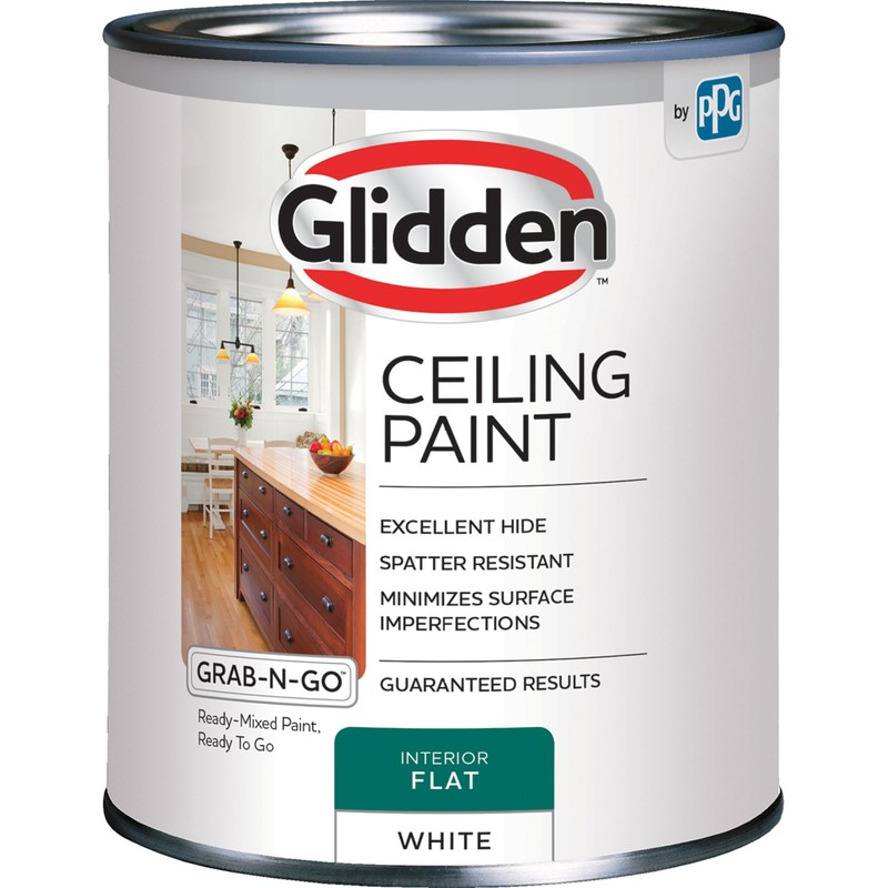 Glidden 1 qt. White Flat Ceiling Interior Paint