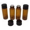 Meliars Frasco Gotero Vial 5 Ml Cristal Ambar Plug Insert (15 Pzs)