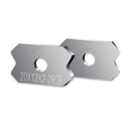 Woodworking Veneer Edge Trimmer Blades 20x12x2.0mm-2R3 2-Pcs, Chamfer Plane, Edge Banding Cutter, Manual Planer Blade, Burr Scraper for Board & Wood Surfaces (20x12x2-2R3, 2-PCS)