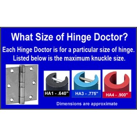 Hinge Doctor HA13D New Notched Set for Commercial Hinges