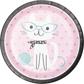 Trendware Cat Party Paper Plates, 24 Count