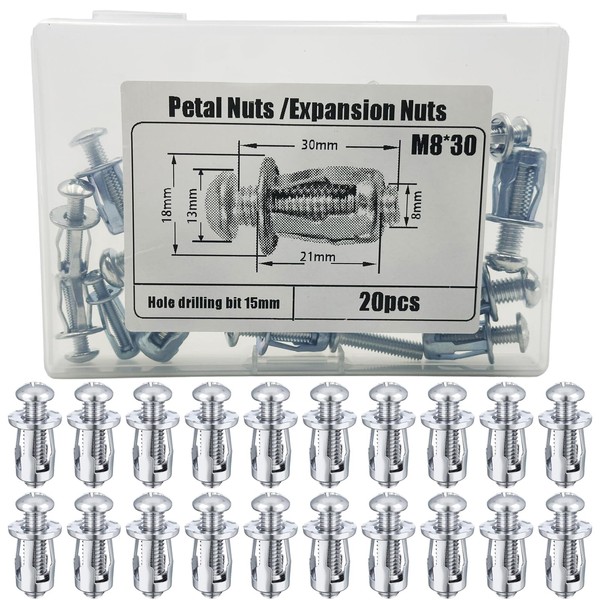 Coffee Life Plus® Pack of 20 Expansion Screw Petal Nuts,