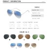 ZAMGIC Aviator Glass Lens Sunglasses,Military Style,UV400 Protection Sun Glasses for