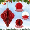 JULMELON 12 Pcs 4In Christmas Paper Honeycomb Decoration for Tree