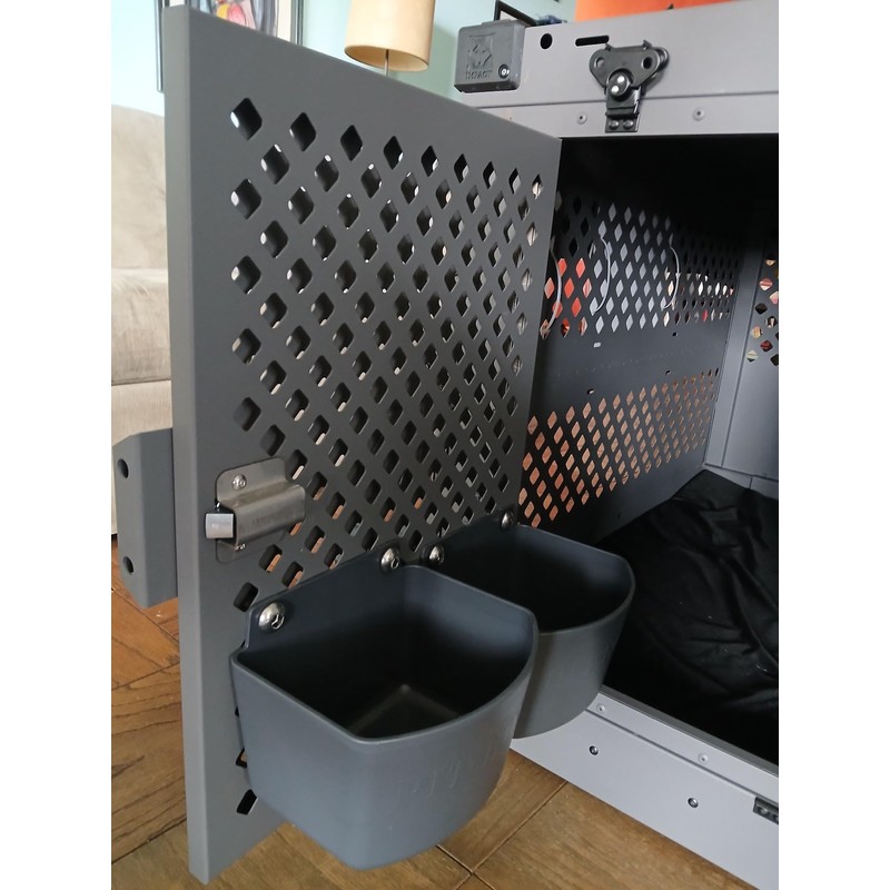 Pit-Bowl Ultra Durable XLarge Dog Crate Water Bowl with Built-in