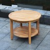 Cambridge Casual Superior Indonesian Arie Patio Side Table, 24-Inch, Natural