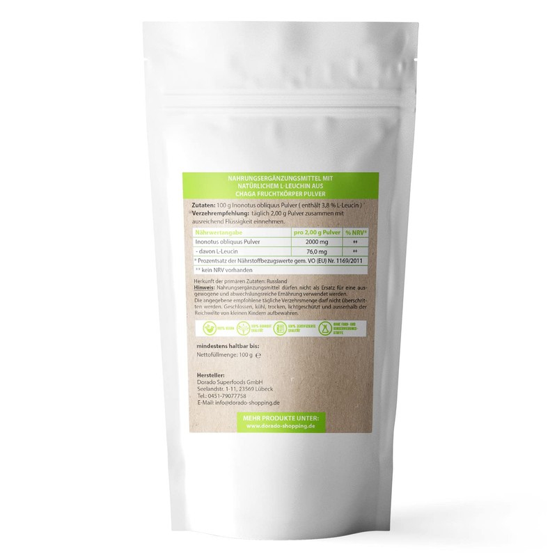 Chaga Mushroom Powder 100 g | Finely Ground from Wild