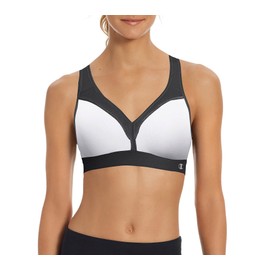 Champion Curvy Women`s Show-Off Bra, B9373, XL, White/Black