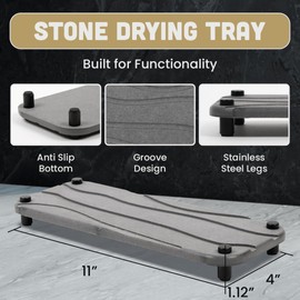 Stone Drying Tray - Diatomite Sink Caddy Kitchen Sink Organizer - Water Absorbing Bathroom Counter Tray - Absorbent Kitchen Soap Tray