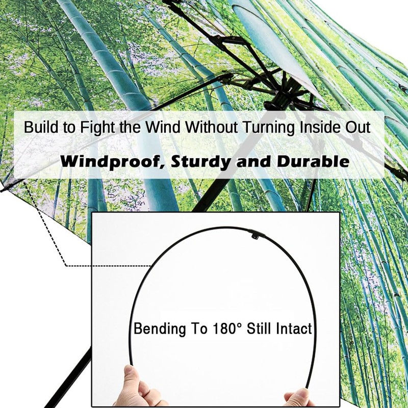 LANBRELLA Umbrella Compact Inverted Folding Umbrellas Auto Open Close -