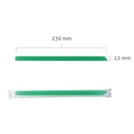 New 12MM-9IN 100 EXTRA Wide Boba Bubble Tea Drinking Straws INDIVIDUALLY WRAPPED