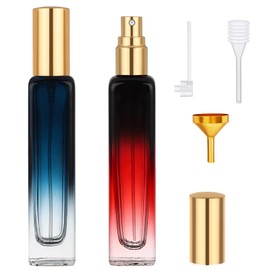 Segbeauty 0.5oz Travel Glass Perfume Bottles, 2 Packs Mini Perfume Atomizer, 15ml Refillable Cologne Sprayer Bottles, Empty Spray Bottle for Fragrance, Portable Cologne Making Kit for Travel