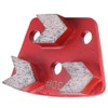 3PCS Trapezoid Diamond Floor Grinding Pad Disc #30 Grit Metal