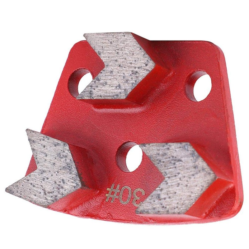 3PCS Trapezoid Diamond Floor Grinding Pad Disc #30 Grit Metal