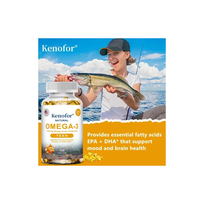 Kenofor Cápsulas De Omega-3 Para Adolescentes,1120mg Epadha
