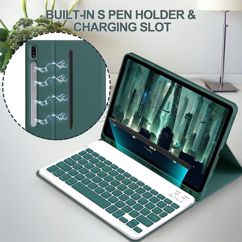 Tab S9 Series Tablet Protective Case + Keyboard ABS Keys