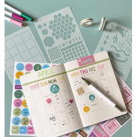 Thisness Bullet Dotted Journal Notebook A5 Dotted Journal Hardcover Leather 100GSM Paper, Mint