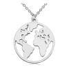 Deluxe Collar Dije Mapa Mundi Regalo Mamá Hija Maestra Abuela