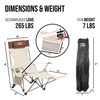 Outdoor Gurumist Folding Camping Chair with Footrest, Tan/Brown