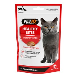 VETIQ Healthy Bites Urinary Care Treats for Cats & Kittens 3+ Months, with Cranberry, Taurine and Prebiotic Fibre, 65 g (Pack of 4)