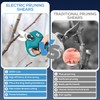 Electric Pruning Shears, Cordless Electric Scissors with 2 PCS Rechargeable