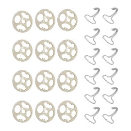 Sumjig 24 PCS Car Seat Cover Buckle Replacement, Plum Plate Vehicle Seat Covers Chucks, Universal Plastic Automotive Locking Clip, Fixed Fastener Accessories for Truck SUV Car (Beige)