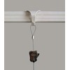 Stas 4 Pack Picture Rail Hanging System - White Metal