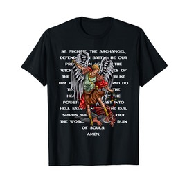 Saint Michael The Archangel Catholic Prayer T-Shirt