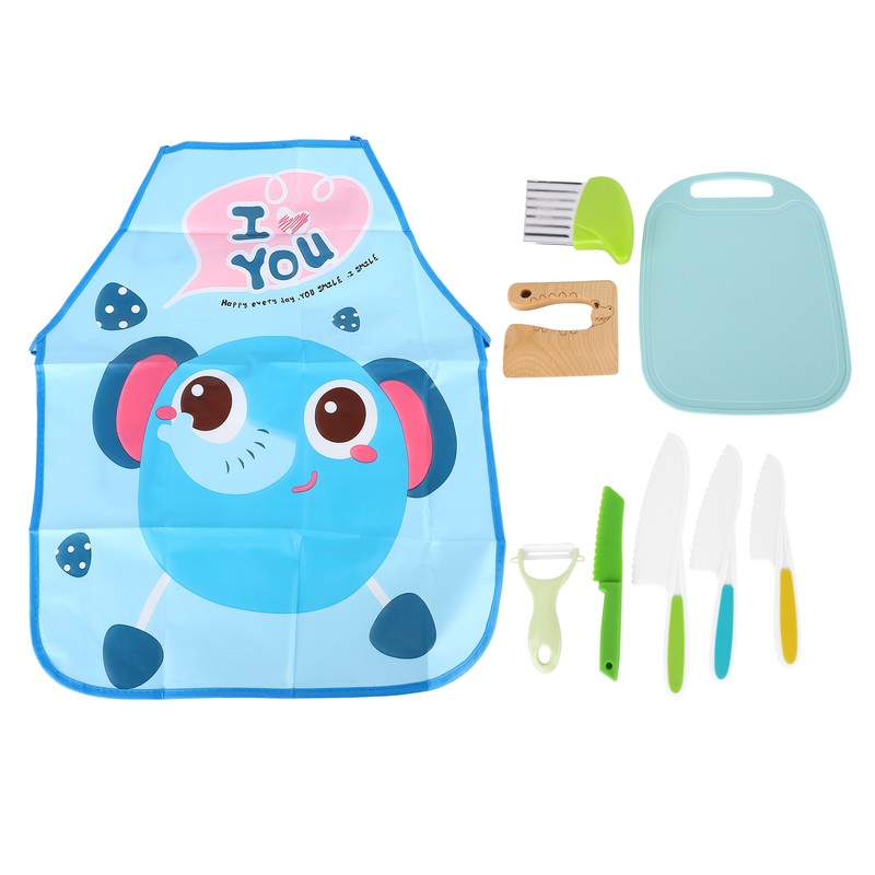 Kids Baking Knife Set Paring Knife Cutting Board Potato Chipper