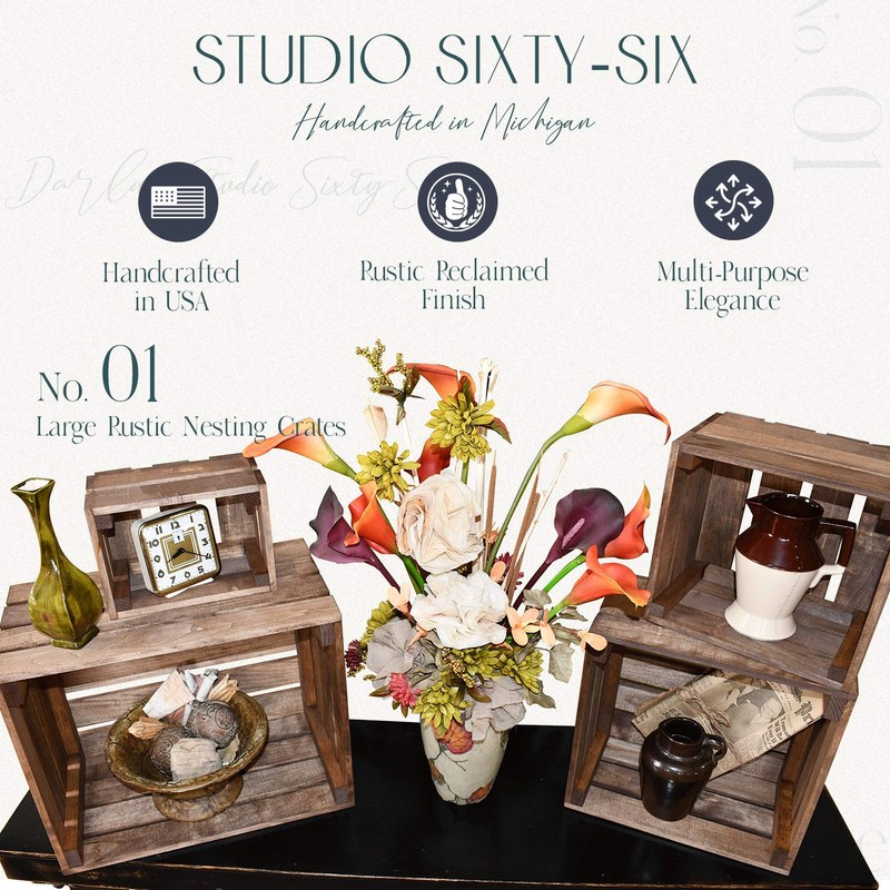 Darla'Studio 66 Wooden Nesting Boxes/Wood Crates