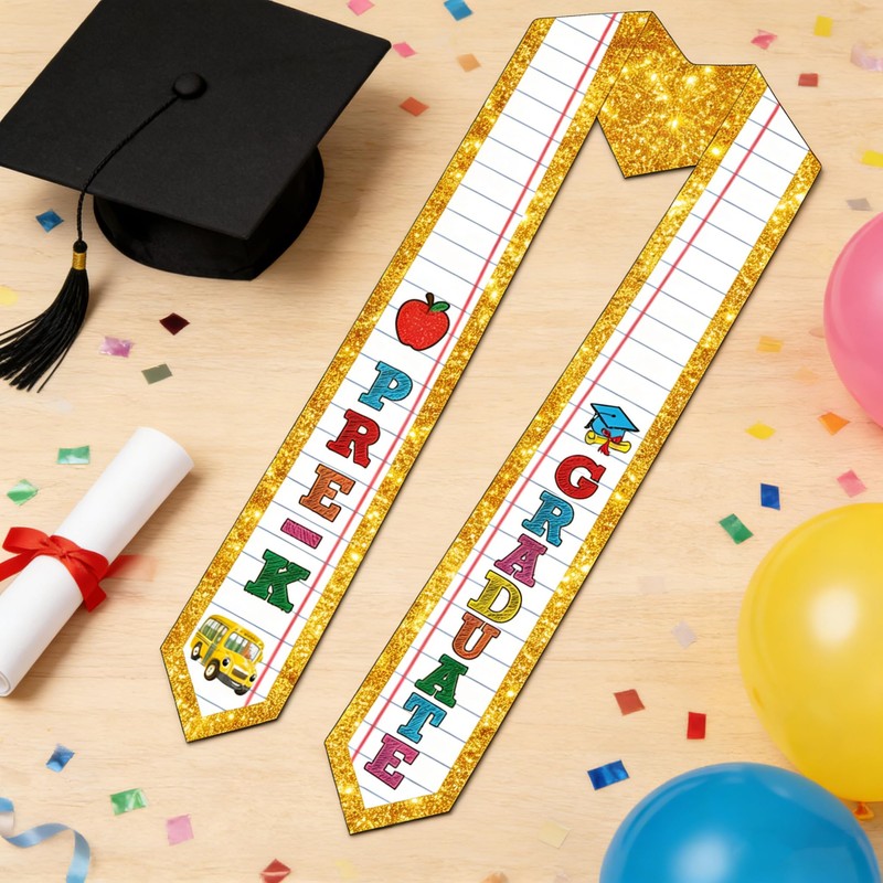 PRE K Graduation Decorations, Preschool PRE-K Graduation Stole, Preschool Grad