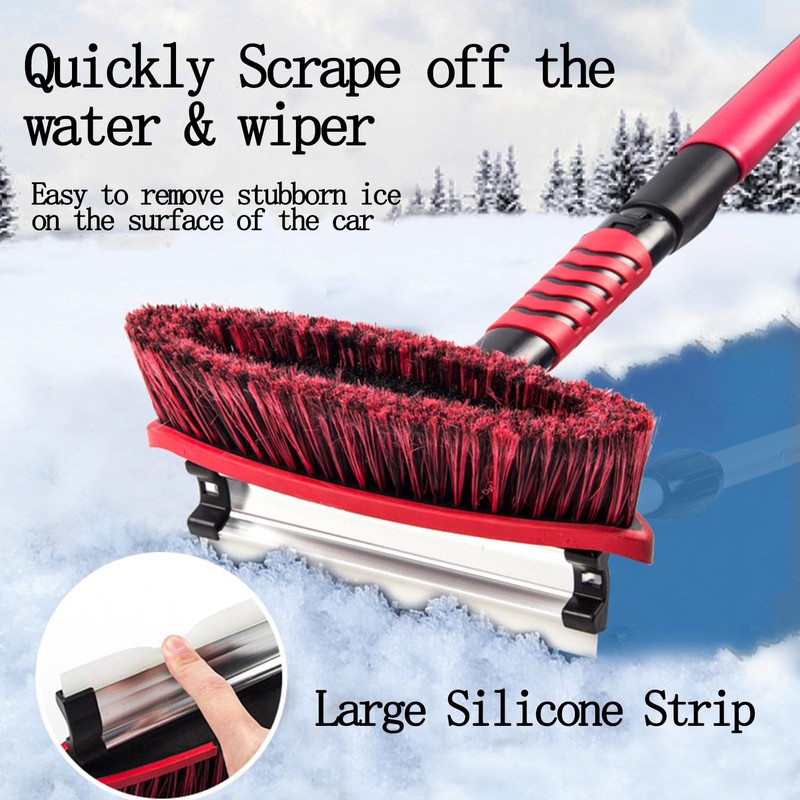 DE Anderqueen 42" Car Snow Brush & Ice Scraper Red